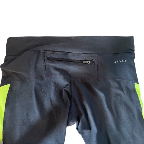 Nike Dri-Fit Neon Green/Gray Workout Leggings | Size Small - Picture 7 of 10